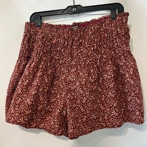 Madewell floral elastic waist shorts size XL.